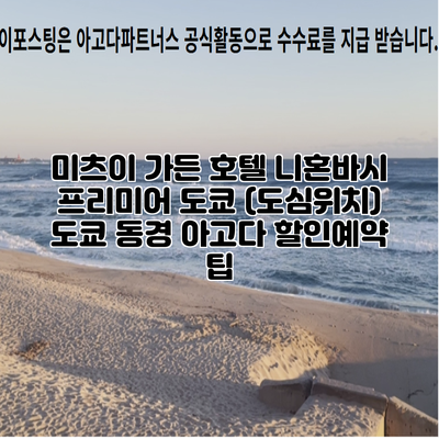 미츠이 가든 호텔 니혼바시 프리미어 도쿄 (도심위치) 도쿄 동경 아고다 할인예약 팁