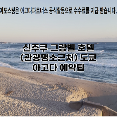 신주쿠 그랑벨 호텔 (관광명소근처) 도쿄 아고다 예약팁