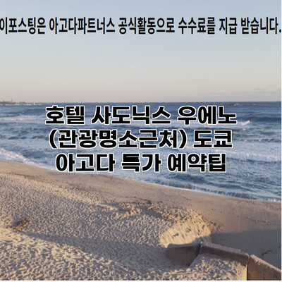 호텔 사도닉스 우에노 (관광명소근처) 도쿄 아고다 특가 예약팁