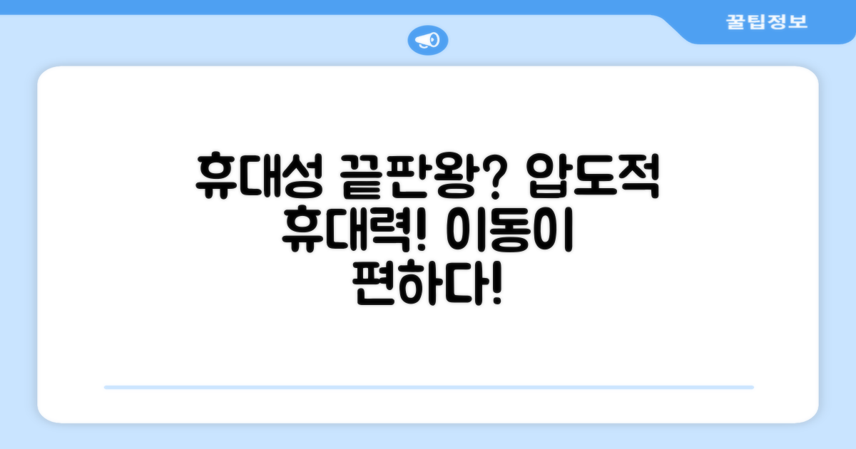 휴대성, 얼마나 뛰어날까?
