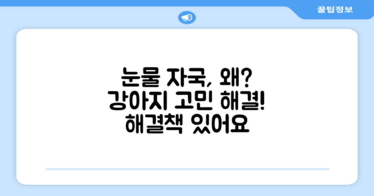 강아지 눈물 자국, 왜 생길까?