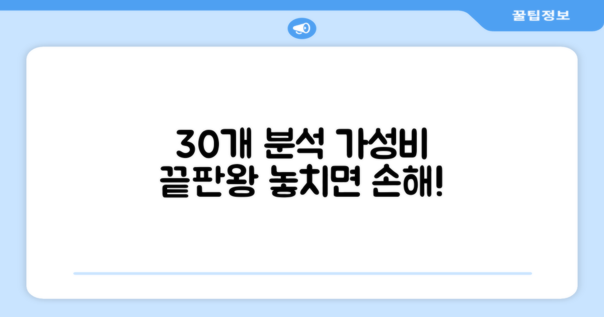 30개 구성의 가성비 분석