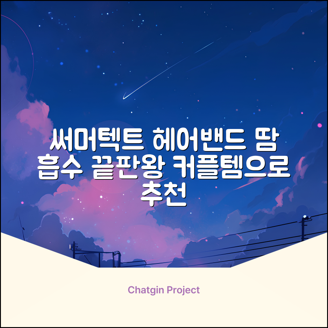 써머텍트 기능성 헤어밴드, 블랙, 2개 추천 리뷰