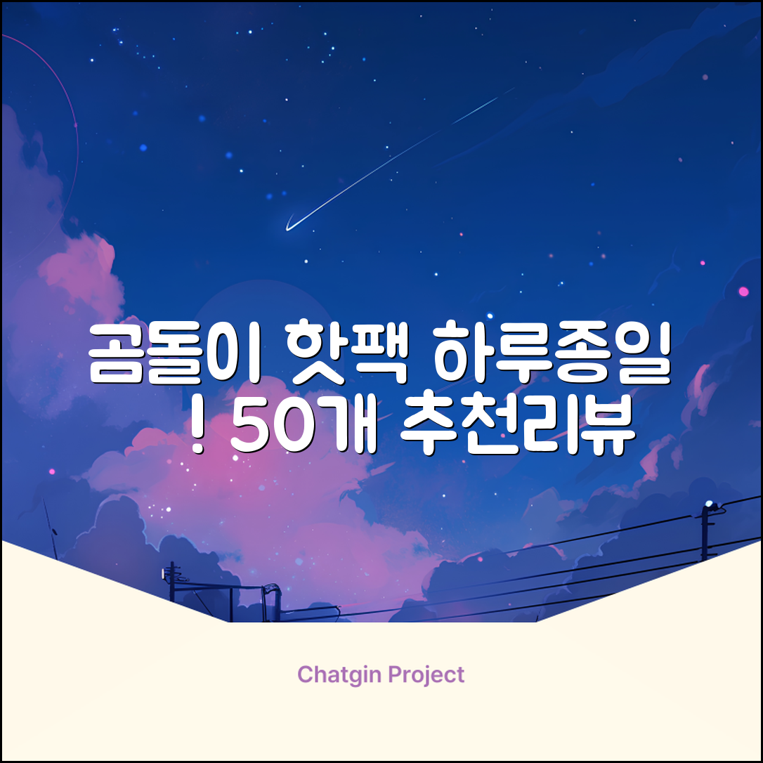곰도리 하루종일 촥~ 붙이는 핫팩 장시간 고급형, 50개 추천 리뷰
