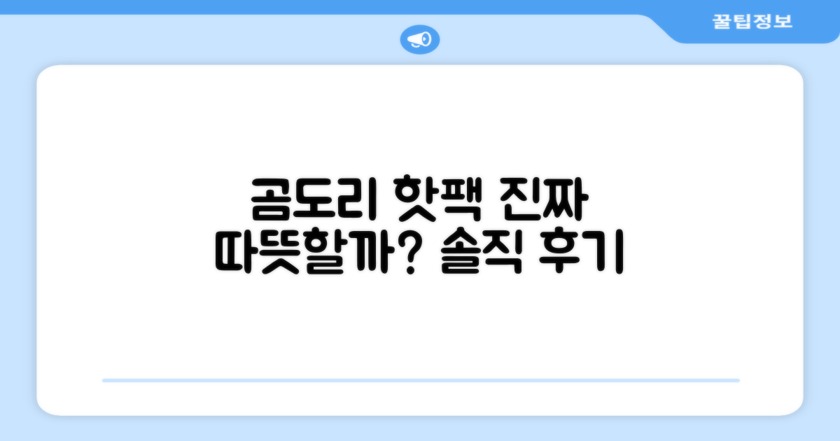 곰도리 핫팩, 정말 괜찮을까?