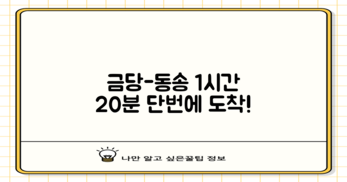 금당-동송 1시간 20분 소요