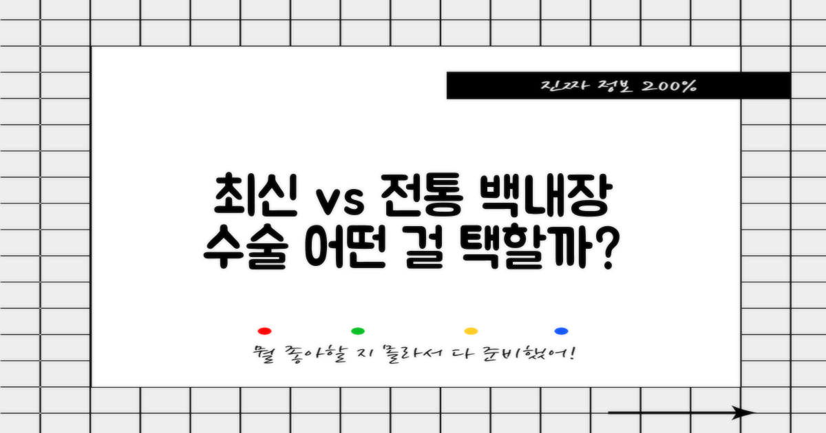 최신 기술 vs 전통 방식: 백내장 수술 방법 선택 가이드