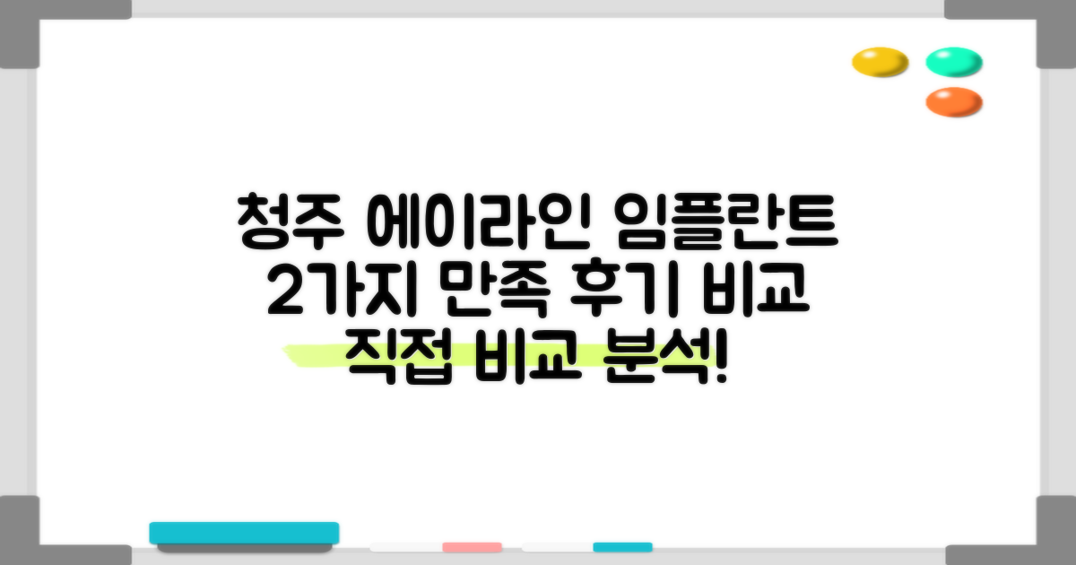 청주에이라인치과병원 임플란트: 두 가지 만족 후기 비교 분석